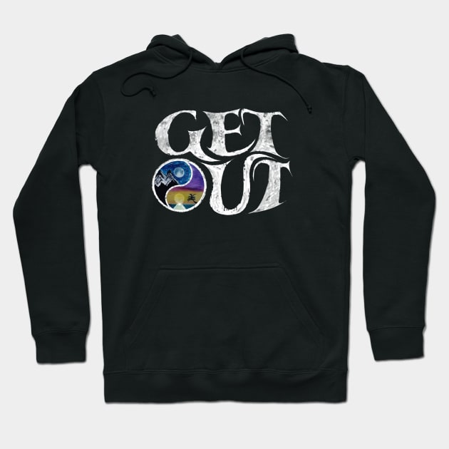 Get Out and Explore Wanderlust Yin Yang Mountains Oceans Moonrise Sunrise Sunset Hoodie by BrederWorks